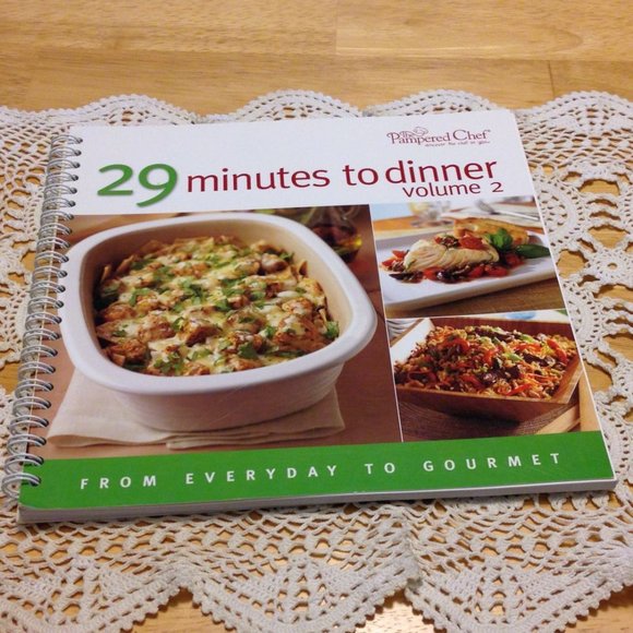 Pampered Chef Cookbook, 29 Minutes to Dinner Vol 2 Quick Meal Recipes - Picture 1 of 9